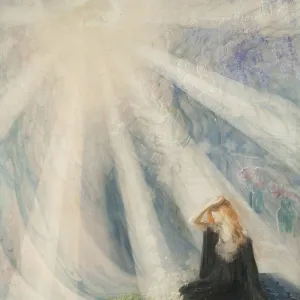 Kazimierz Stabrowski, Vision III, Print of a Mystical Scene