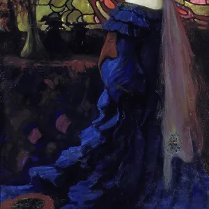 Kazimierz Stabrowski, Peacock Portrait Print (1908)