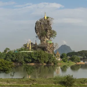 Kyauk Ka Lat Pagoda, Hpa-an, Myanmar, Asia Kyauk Ka Lat Pagoda, Hpa-an, Myanmar, Asia