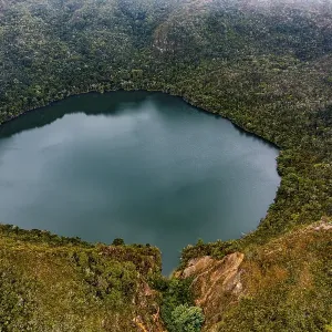 Lake Guatavita, Colombian Andes Lake Guatavita, Colombian Andes