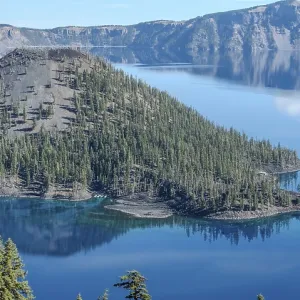 Lake view of the lake in the mountains Lake view of the lake in the mountains