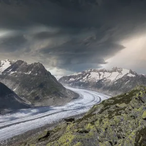 Landscape with the Aletsch Glacier World Heritage Site