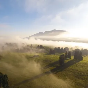 Landscape at Sunrise Print, Fussen, Bavaria, Germany