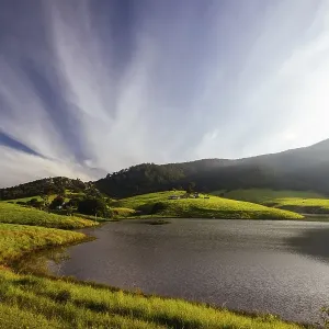 Landscape view at sunset over Mount Dromedary near Central Tilba in New South Wales