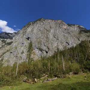 Landtal wall above the Obersee in Berchtesgadener Land Landtal wall above the Obersee in Berchtesgadener Land