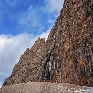 Langkofel mountain in the Dolomites in Italy