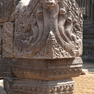 Laos: The historic Khmer temples ruins and ornaments of What Phou at the Mekong River Laos: The historic Khmer temples ruins and ornaments of What Phou at the Mekong River