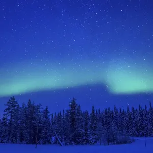 Lapland Winter Night Sky Print
