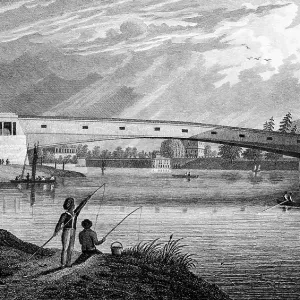 Large bridge over the Schuylkill River