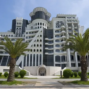 A large building with modern architecture