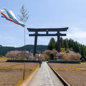 Largest Torii in the world, destination of the Kumano KodO Pilgrimage Largest Torii in the world, destination of the Kumano KodO Pilgrimage