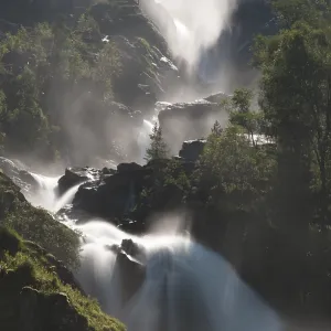 Lattefossen Waterfall, Norway, Europe