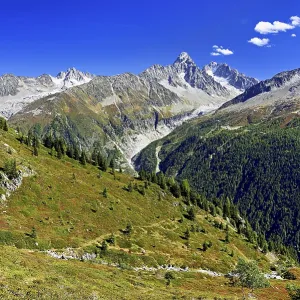 From left front Glacier du Tour back Aiguilles du Tour