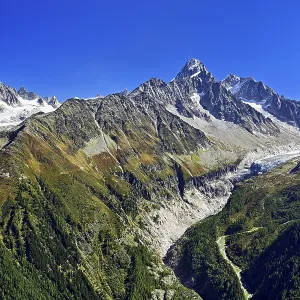 From left front Glacier du Tour back Aiguilles du Tour