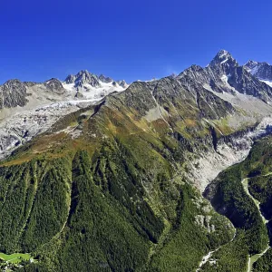 From left front Glacier du Tour back Aiguilles du Tour