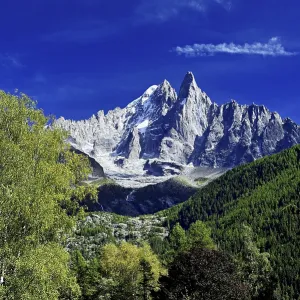 From left, Aiguille Verte, Dru and Mont-Blanc Print