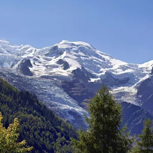 From left snow-covered Mont-Blanc