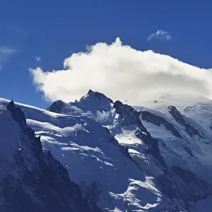 From left snow-covered Mont Blanc du Tacul From left snow-covered Mont Blanc du Tacul
