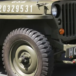 Legendary American off-road vehicle at a classic car rally