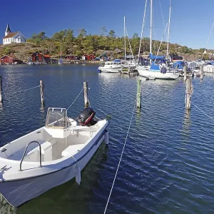 Leisure boats in crystal clear water Leisure boats in crystal clear water