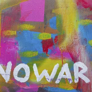 Colourful Vintage Car Print: "No War, kein Krieg" Colourful Vintage Car Print: "No War, kein Krieg"