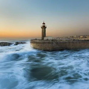 Lighthouse Foz do Douro, Grande Porto, Norte, Portugal, Europe