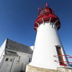 Lighthouse at Kap Lindesnes, the most souther lighthouse of Norway Lighthouse at Kap Lindesnes, the most souther lighthouse of Norway