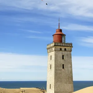 Lighthouse, sunken in the sands of the Rubjerg Knude Dune near Lonstrup