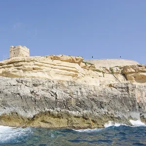 Limestone rocks with caves Limestone rocks with caves