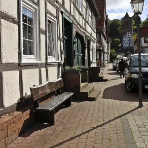 Listed half-timbered house in the historic old town