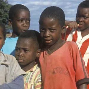 Little boys posing for camera, Salima Little boys posing for camera, Salima