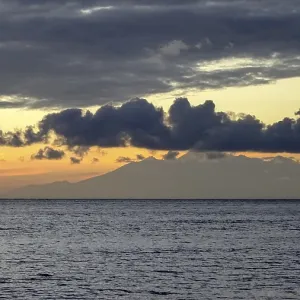 Lobok Island at Sunrise, Tulamben, Bali Print