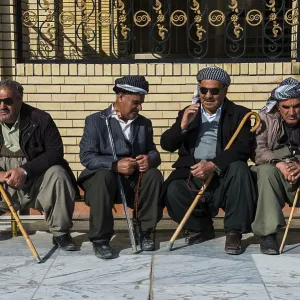 Local men in the bazaar of Sulaymaniyah
