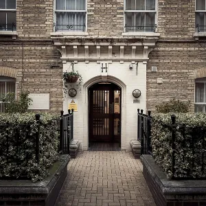 London Residential Entrance Print - Brick and Greenery