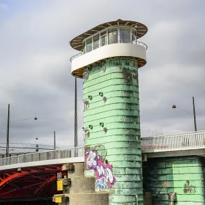 Long Bridge, Langebro, bascule bridge over the Inderhavnen
