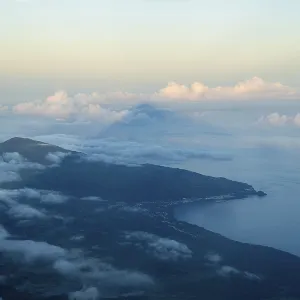 Long Shadow of Mount Pico and Clouds in Evening Long Shadow of Mount Pico and Clouds in Evening