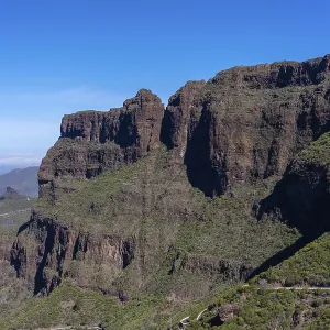 Looking at the canyon the mountain municipality of Masca from above in the north of Tenerife Looking at the canyon the mountain municipality of Masca from above in the north of Tenerife