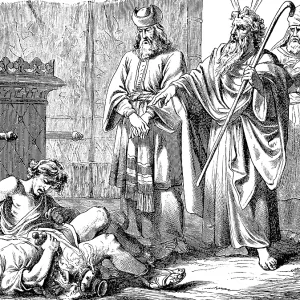 1877 Print: Nadab and Abihu's Fatal Sacrifice, Exodus 10
