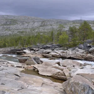 Luonosjahka mountain river in Saltdal