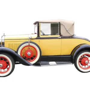 Luxury vintage car isolated on to white background