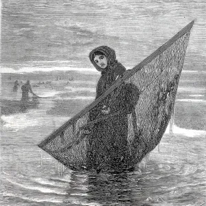 Madchen, Garnelenfischerin