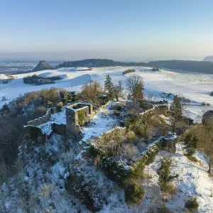 The Maegdeberg castle ruins in Hegau