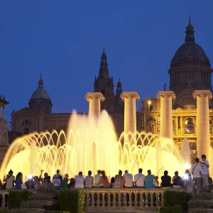 The Magic Fountain of Montjuic Print, Barcelona, Spain