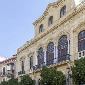 A magnificent building in a Mediterranean old town on the Atlantic coast