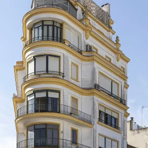 A magnificent building in a Mediterranean old town on the Atlantic coast