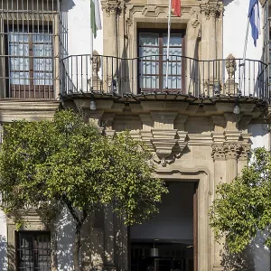 A magnificent building in a Mediterranean old town on the Atlantic coast
