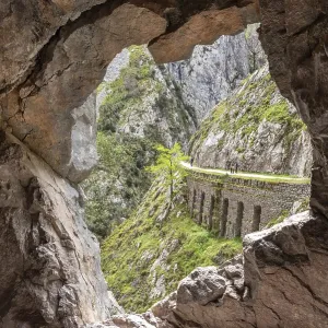 Magnificent landscape of the Cares gorge in the Picos de Europa mountains in Asturias Magnificent landscape of the Cares gorge in the Picos de Europa mountains in Asturias