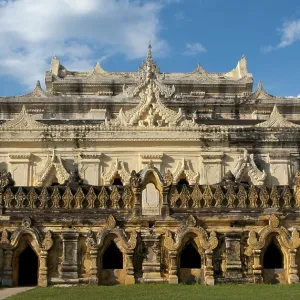 The Maha Aung Mye Bonzan Monastery was built in 1822 by Nanmadaw Me Nu The Maha Aung Mye Bonzan Monastery was built in 1822 by Nanmadaw Me Nu