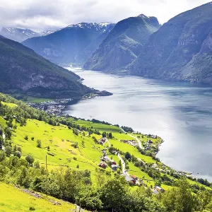 Majestic huge and picturesque Aurlandsfjord
