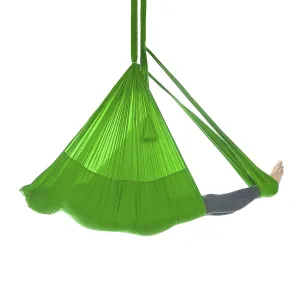 Male person do hammock yoga class exercise Male person do hammock yoga class exercise